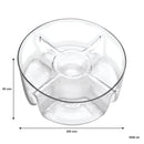 CONSOL GENOA GLASS SERVING BOWL WITH 5 SECTIONS, (250MM DIAX80MM)