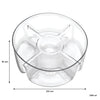 CONSOL GENOA GLASS SERVING BOWL WITH 5 SECTIONS, (250MM DIAX80MM)