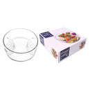 CONSOL GENOA GLASS SERVING BOWL WITH 3 SECTIONS, (250MM DIAX80MM)