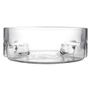 CONSOL GENOA GLASS SERVING BOWL WITH 3 SECTIONS, (250MM DIAX80MM)