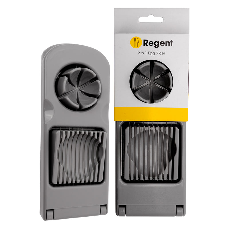 REGENT KITCHEN 2 IN 1 EGG SLICER PLASTIC AND STAINLESS STEEL, (215X85X45MM)