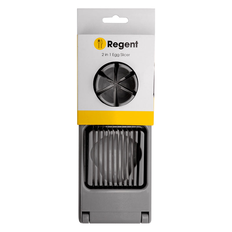 REGENT KITCHEN 2 IN 1 EGG SLICER PLASTIC AND STAINLESS STEEL, (215X85X45MM)