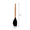 REGENT KITCHEN SPATULA BLACK SILICONE AND WOODEN HANDLE, (340X60MM)