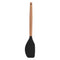 REGENT KITCHEN SPATULA BLACK SILICONE AND WOODEN HANDLE, (340X60MM)