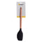 REGENT KITCHEN SPATULA BLACK SILICONE AND WOODEN HANDLE, (340X60MM)