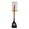 REGENT KITCHEN SLOTTED TURNER BLACK SILICONE AND WOODEN HANDLE, (340X80MM)