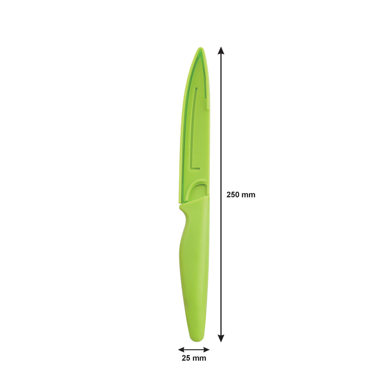 REGENT KITCHEN CHEF, UTILITY, PARING COLOURED KNIVES WITH SHEATHS 3PCS SET, (325MM l 240MM l200MM)