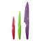 REGENT KITCHEN CHEF, UTILITY, PARING COLOURED KNIVES WITH SHEATHS 3PCS SET, (325MM l 240MM l200MM)