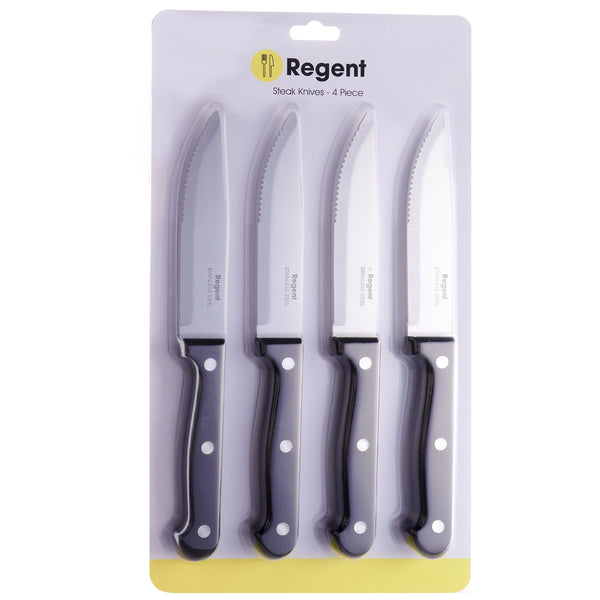 REGENT KITCHEN STEAK KNIFE 4 PIECE SET, (245X25X15MM)