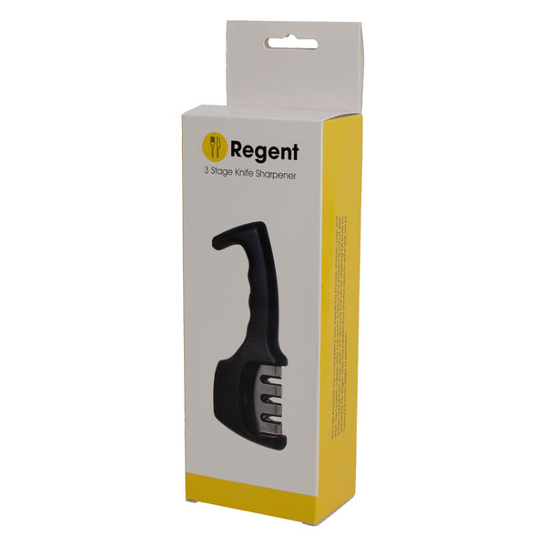 REGENT KITCHEN KNIFE SHARPENER 3 STAGE, (200X75x45MM)