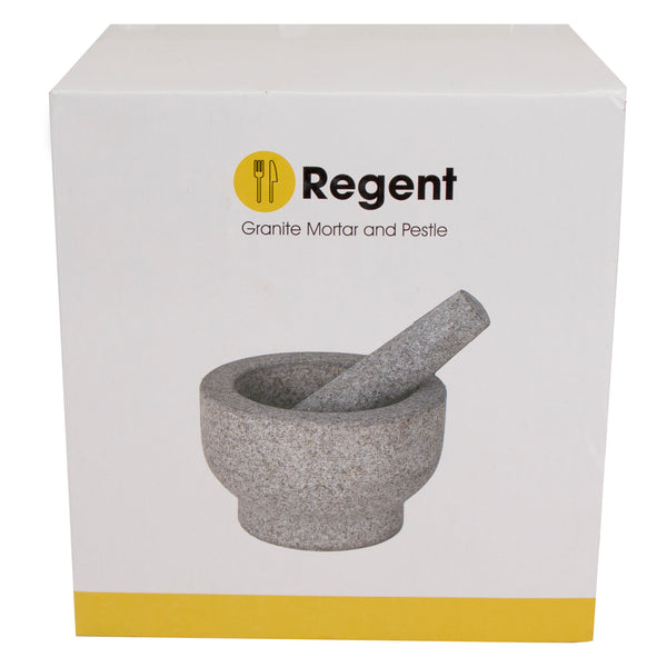 REGENT KITCHEN GRANITE MORTAR AND PESTLE, (152MM DIAX100MM)