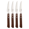 REGENT KITCHEN STEAK KNIVES WITH WOODEN HANDLES 4PCE SET, (222X21X10MM)