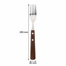 REGENT KITCHEN FORKS WITH WOODEN HANDLES 4CE SET, (209X25X10MM)