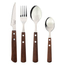 REGENT KITCHEN TEASPOONS WITH WOODEN HANDLES 4PCE SET, (162X35X8MM)