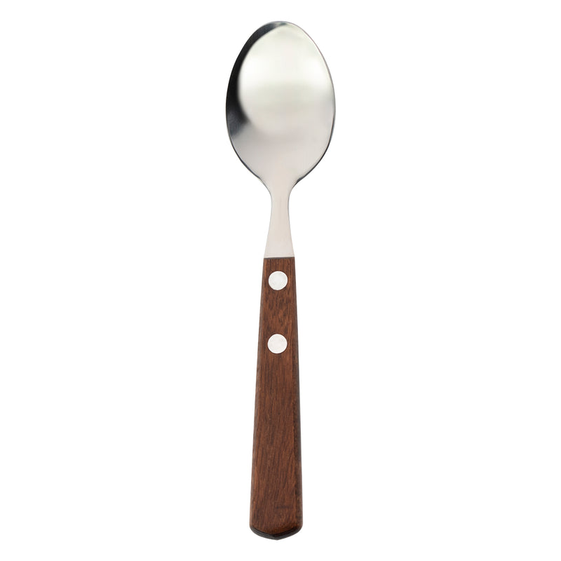 REGENT KITCHEN TEASPOONS WITH WOODEN HANDLES 4PCE SET, (162X35X8MM)