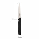 REGENT KITCHEN PARING KNIVES WITH BLACK HANDLES 3 PIECE SET, (204/207X20X10MM)