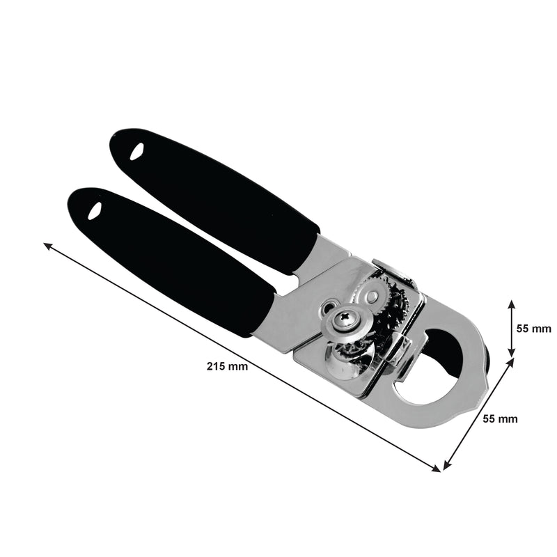 REGENT KITCHEN CAN OPENER BLACK HEAVY DUTY, (215X55X50MM)