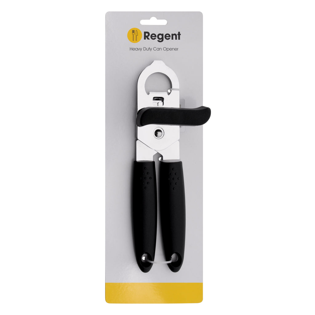 REGENT KITCHEN CAN OPENER BLACK HEAVY DUTY, (215X55X50MM)