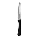 REGENT CUTLERY STEAK KNIFE WITH ROUND TIP WITH PP BLACK HANDLE, 1 DOZ, (210X16X10MM)