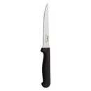 REGENT CUTLERY STEAK KNIFE WITH SHARP TIP WITH PP BLACK HANDLE 1 DOZ, (210X25X12MM)