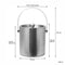 BAR BUTLER DOUBLE WALL ICE BUCKET WITH LID ST STEEL, 1LT (120MM DIAX150MM)