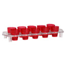 BAR BUTLER COLOURED PLASTIC SHOT GLASSES 10 ON TRAY (1 COLOUR PER TRAY), 25ML (275X95X45MM)