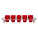 BAR BUTLER COLOURED PLASTIC SHOT GLASSES 10 ON TRAY (1 COLOUR PER TRAY), 25ML (275X95X45MM)