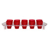 BAR BUTLER COLOURED PLASTIC SHOT GLASSES 10 ON TRAY (1 COLOUR PER TRAY), 25ML (275X95X45MM)