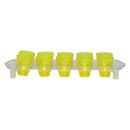 BAR BUTLER COLOURED PLASTIC SHOT GLASSES 10 ON TRAY (1 COLOUR PER TRAY), 25ML (275X95X45MM)