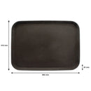 BAR BUTLER BLACK NON-SLIP RECTANGULAR TRAY, (410X560MM)