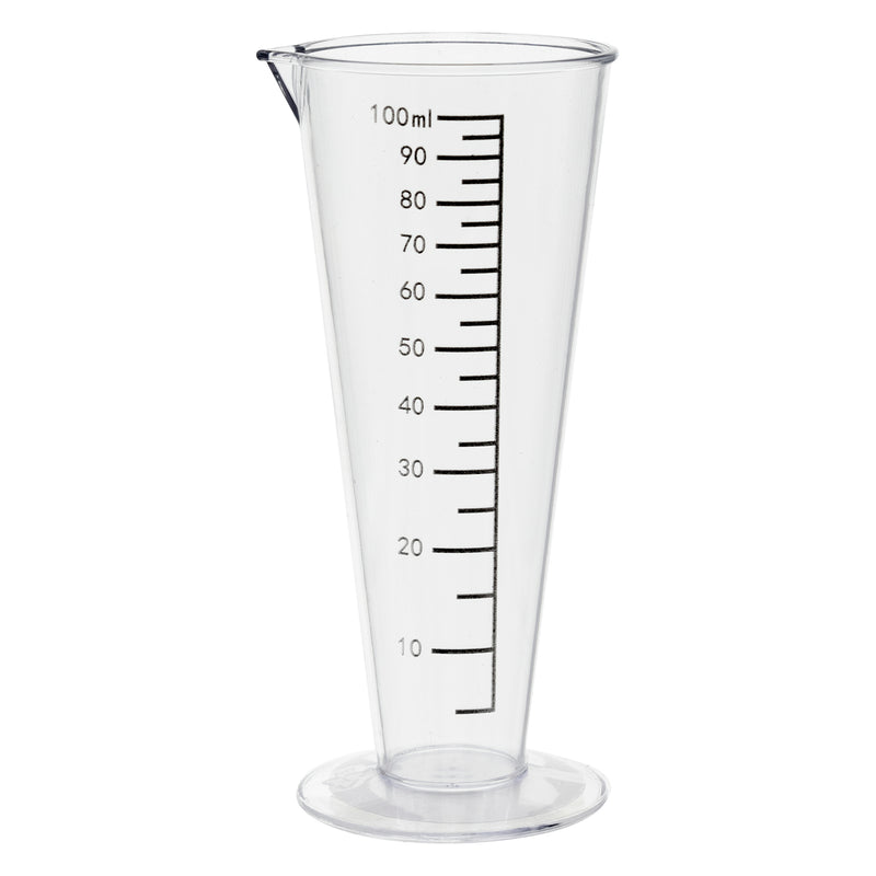 REGENT CONICAL PLASTIC MEASURING BEAKER, 100ML (55MM DIAX120MM)