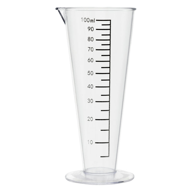 REGENT CONICAL PLASTIC MEASURING BEAKER, 100ML (55MM DIAX120MM)