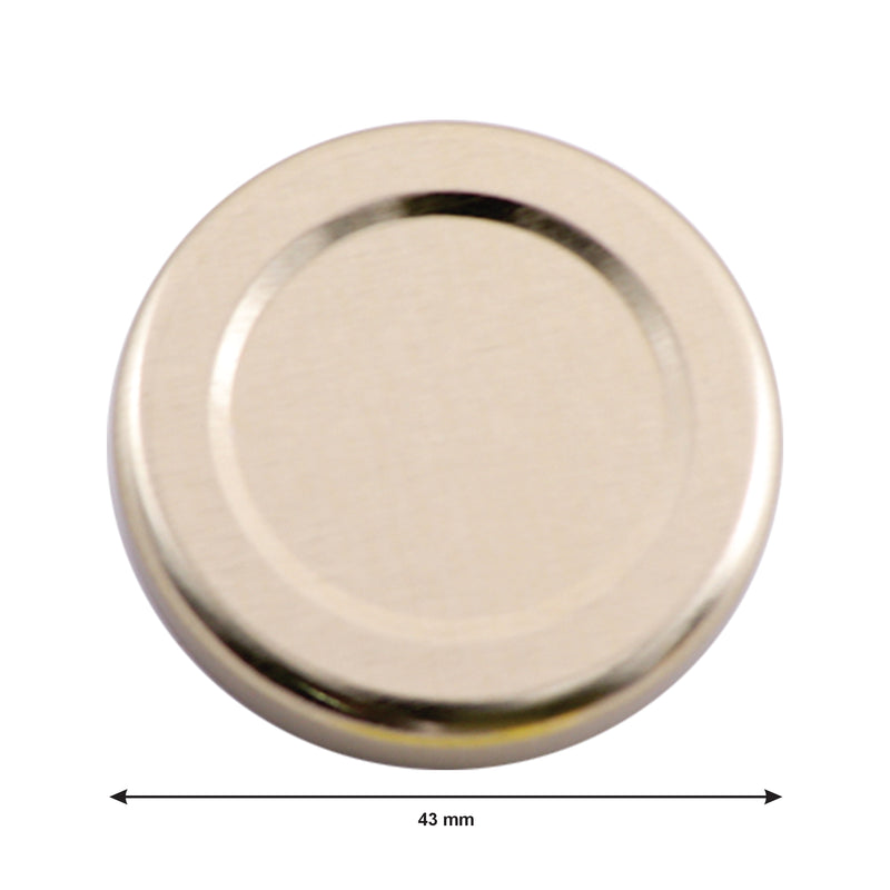 REGENT JAR LIDS GOLD 6 PACK, (43MM DIA)