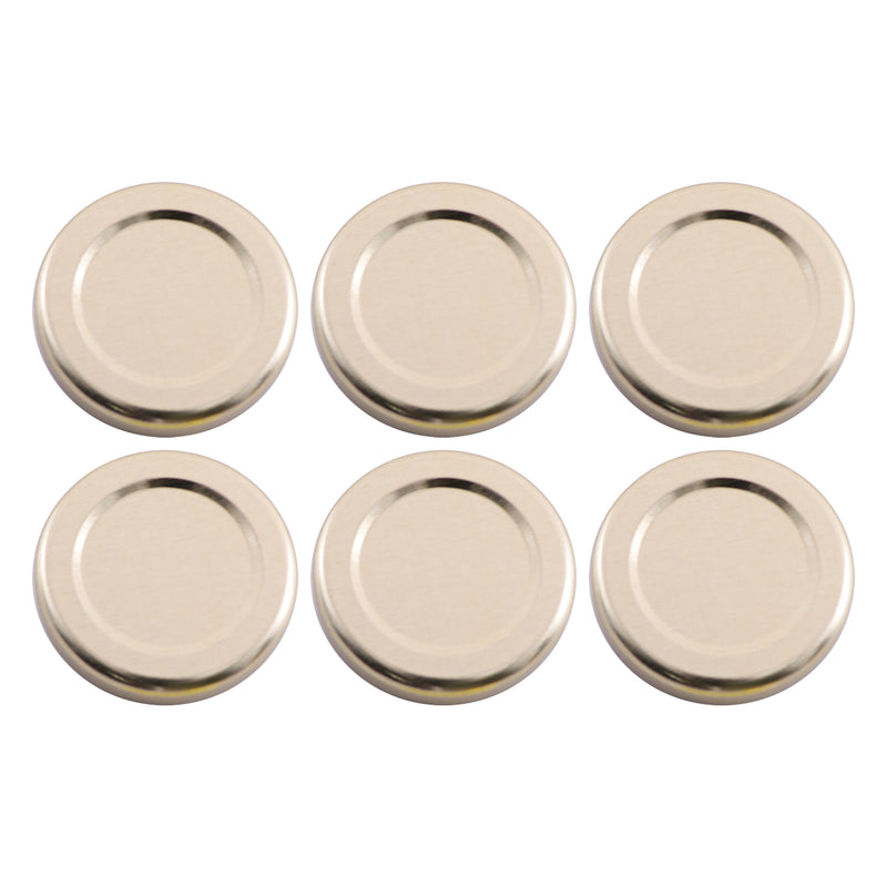 REGENT JAR LIDS GOLD 6 PACK, (43MM DIA)