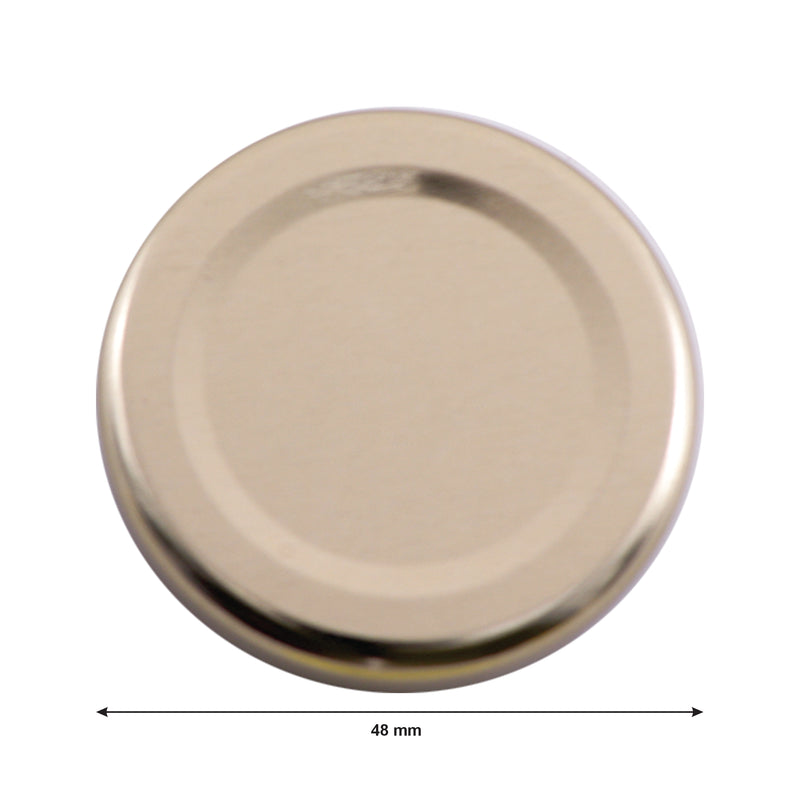 REGENT JAR LIDS GOLD 6 PACK, (48MM DIA)