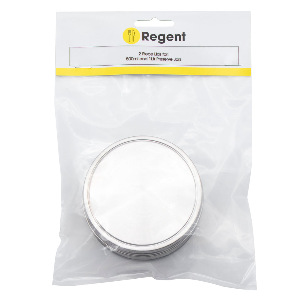 REGENT JAR LIDS STAINLESS STEEL 2 PACK, (90MM DIAX17MM)