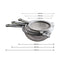 REGENT KITCHEN STRAINERS ST STEEL WITH PP PLASTIC FRAME GREY 3 PIECE SET, (150/180/210MM DIA)