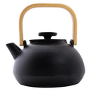 REGENT CAST IRON NAMBU TEKKI STYLE JAPANESE TEAPOT WITH BAMBOO HANDLE BLACK, (900ML)