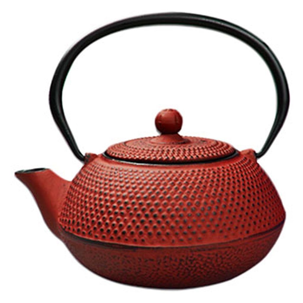 REGENT CAST IRON CHINESE TEAPOT RED, (600ML)