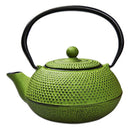 REGENT CAST IRON CHINESE TEAPOT LIME GREEN, (600ML)