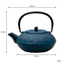 REGENT CAST IRON CHINESE TEAPOT BLUE, (850ML)