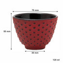 REGENT CAST IRON CHINESE TEA CUP TERRACOTTA, 120ML (80MM DIAX50MM)