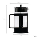 REGENT COFFEE PLUNGER BLACK WITH PLASTIC FRAME 6 CUP, (600ML)