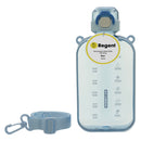 REGENT RECTANGULAR TRANSPARENT WATER BOTTLE PLASTIC WITH STRAP PASTEL BLUE, 750ML (100X55X210MM)