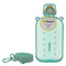 REGENT RECTANGULAR TRANSPARENT WATER BOTTLE PLASTIC WITH STRAP TURQUOISE, 750ML (100X55X210MM)