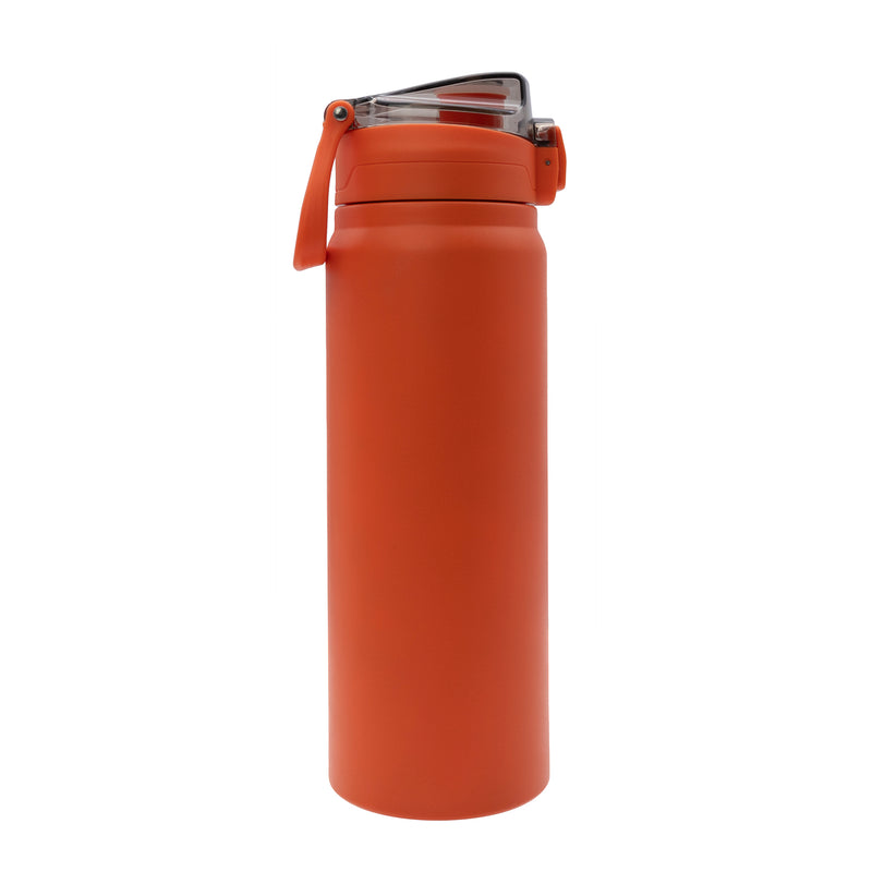 REGENT TRAVEL VACUUM FLASK STAINLESS STEEL WITH SIP STRAW ORANGE, 900ML (80MM DIA X 260MM)