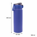 REGENT TRAVEL VACUUM FLASK STAINLESS STEEL WITH SIP STRAW LILAC, 900ML (80MM DIA X 260MM)