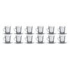 NADIR GLASS ESPRESSO CUP AND SAUCER, 90ML (12PC +12PC SET)