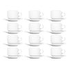 NADIR OPAL STACKABLE ESPRESSO CUP AND SAUCER, 90ML (12PC + 12PC SET)