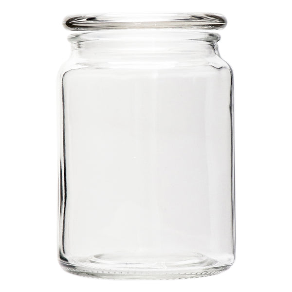 REGENT GLASS ROUND JAR WITH GLASS LID, 800ML (100MM DIAX140MM)